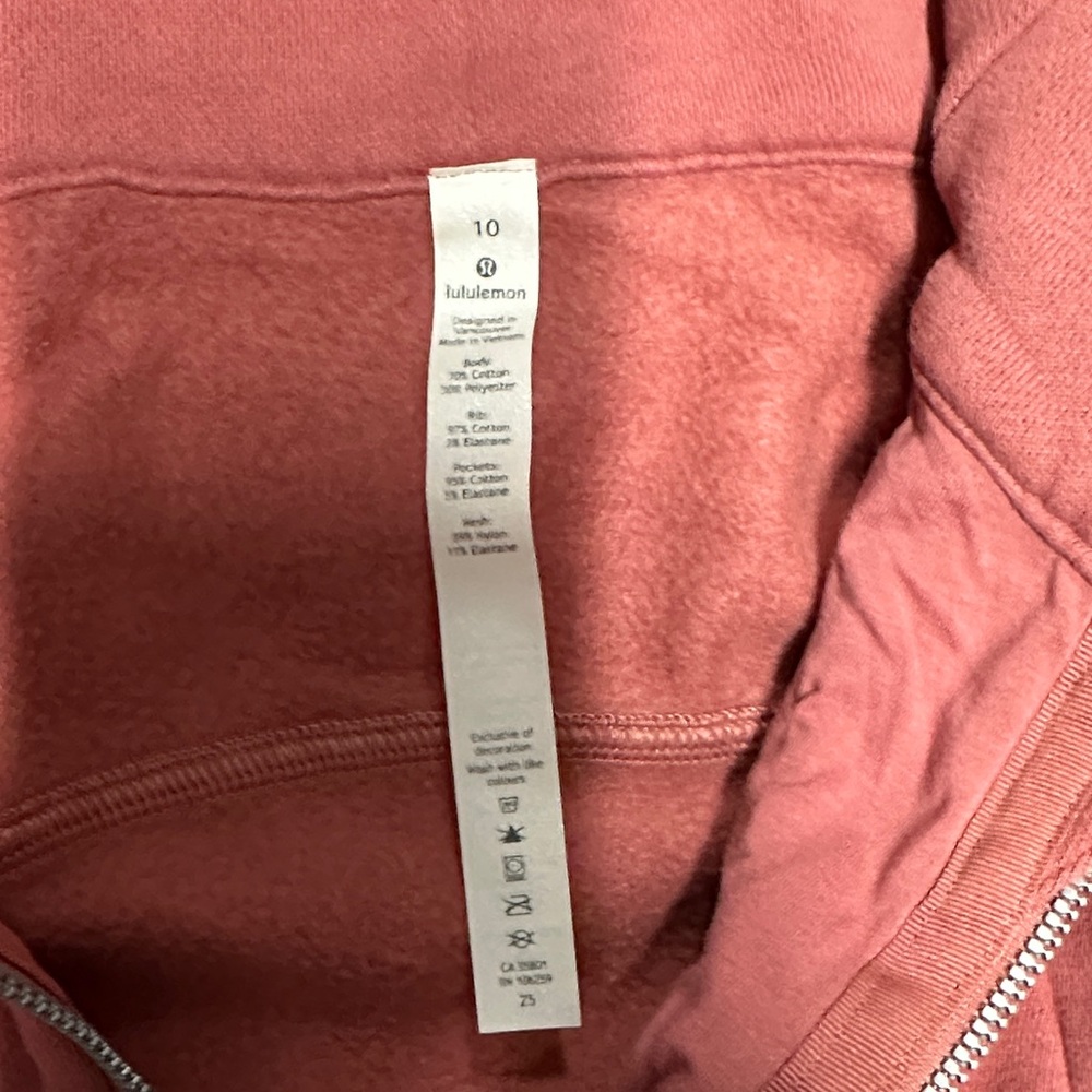 Lululemon Pink Hooded Scuba Jacket - Picture 2 of 4